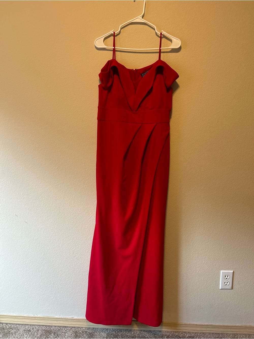 Morgan & Co. Red Off-Shoulder Maxi Dress